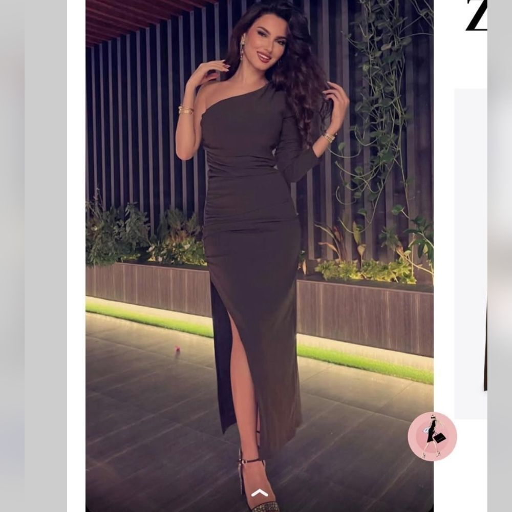 DRAPED ASYMMETRIC DRESS ZARA  - Picture 4 of 16